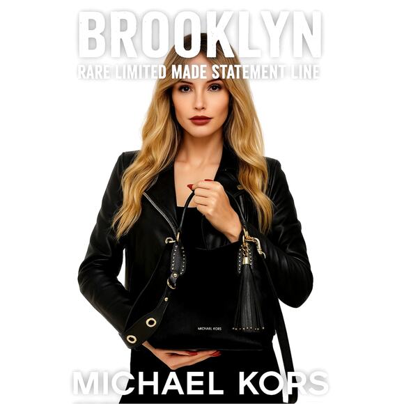 Michael Kors Brooklyn Calf Hair & Leather Gold Hardware *RARE* Statement Bag - Picture 1 of 12